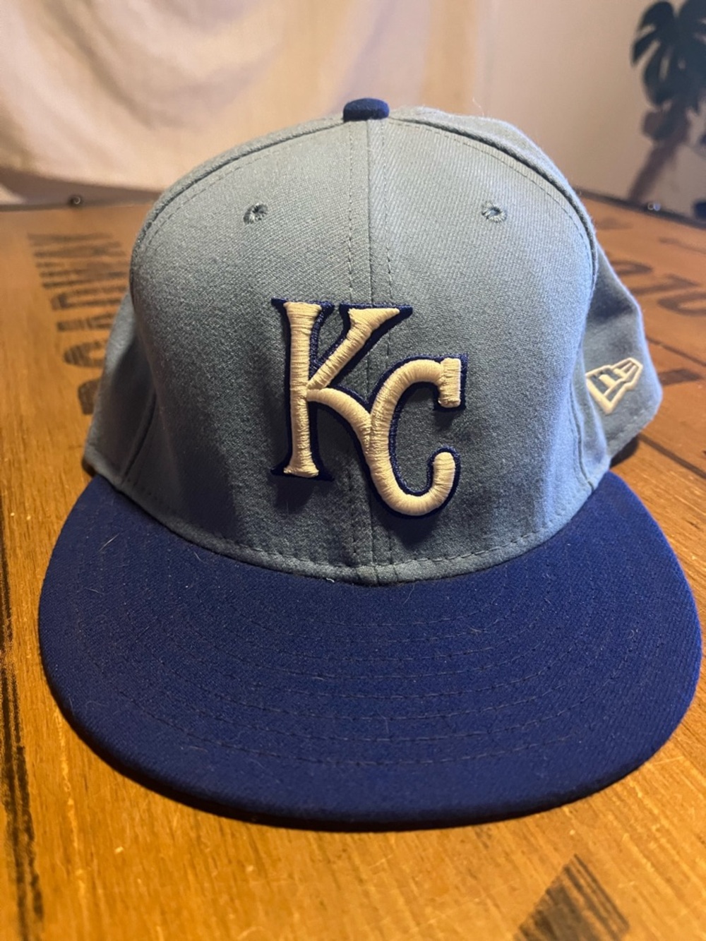 New Era Light Blue and Navy 59FIFTY Fitted Baseball Cap